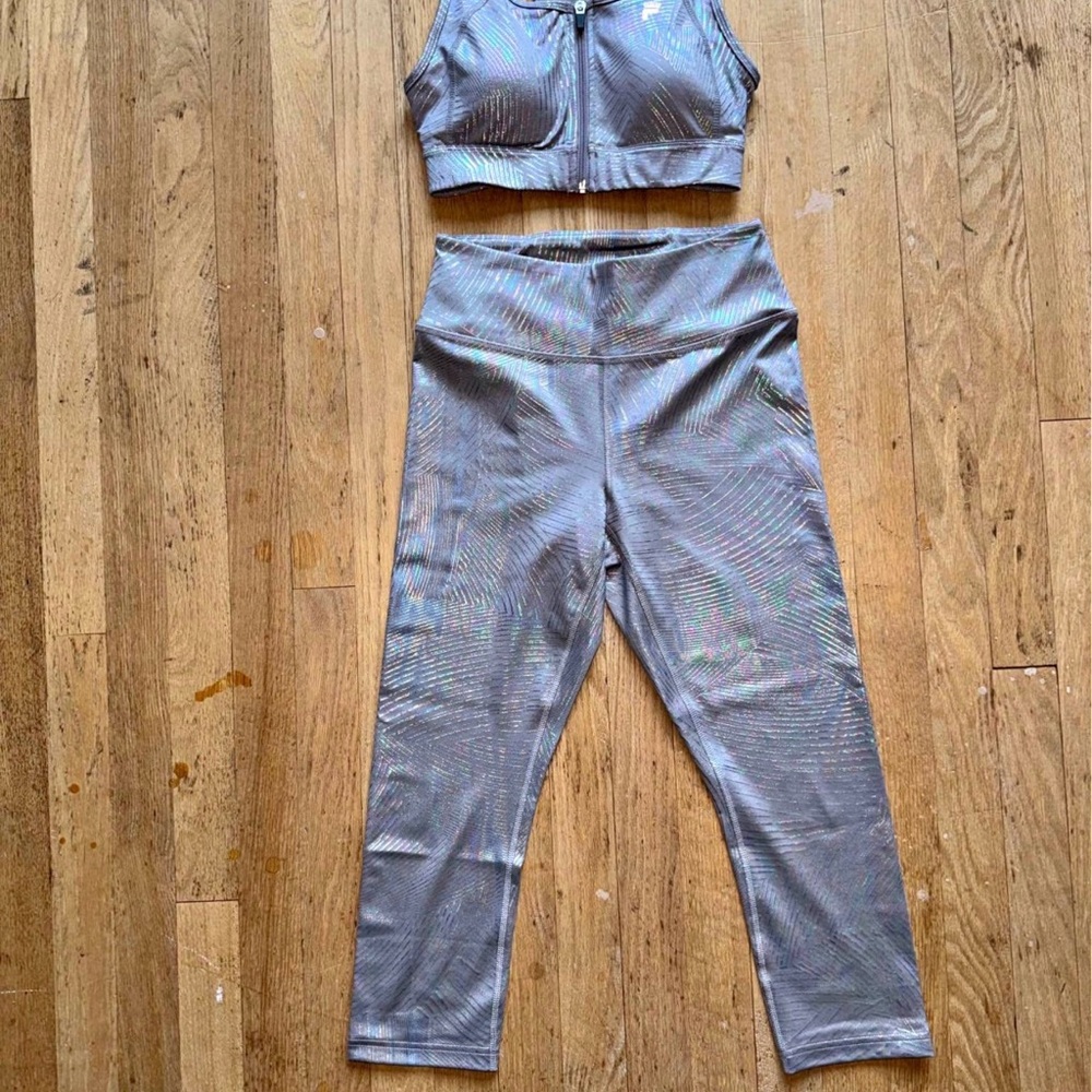 Fila Women's Silver Leggings Set